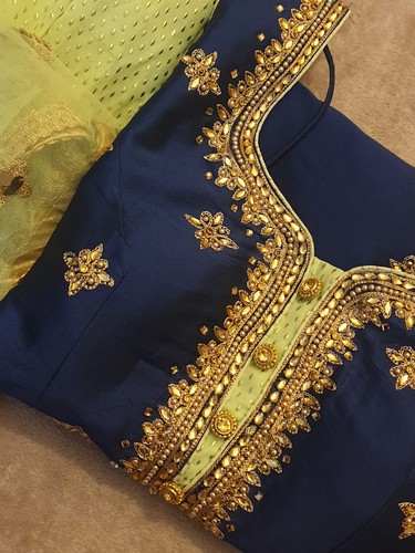 Blue and lime - blue,