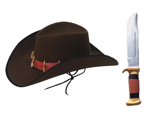 Crocodile dundee hat - dundee, knife