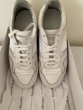 Russell & Bromley White Leather Trainers with box. Size 40. Newton.