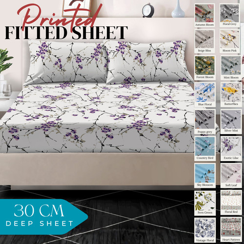 Printed fitted sheet 30cm - printed,
