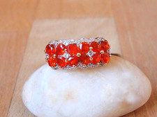 Crimson Fire Opal & Zircon