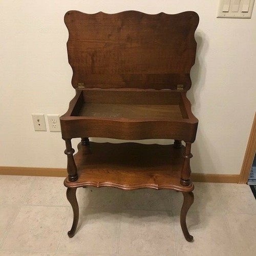 Antique mahogany flip top - mahogany, flip-top