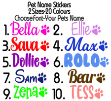 PERSONALISED PET NAME STICKER