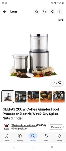 Geepas 200w coffee grinder - geepas,