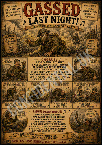 Gassed last night ww1 somme - ww1,
