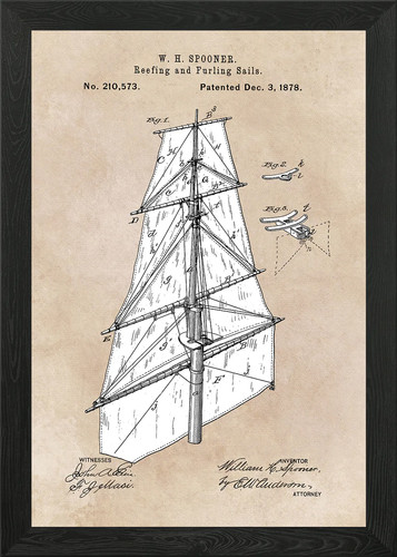 Patent art spooner reefing and - art,