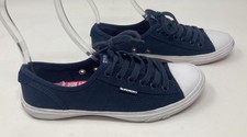 Superdry size 5 (38) US 7 Navy Blue & white lace up low trainers  