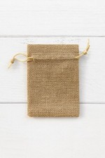Six Small Drawstring Jute