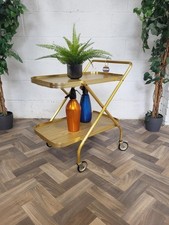 Vintage 60's Teak Formica Tea Trolley Hostess Drinks Cocktail Bar Retro Atomic