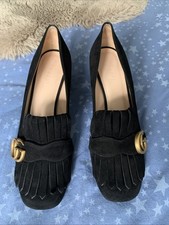 Gucci Women’s Marmont Tassel Shoes In Black Leather . Stunning