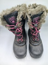 Karrimor Snow Boots Size 5 Black Faux Fur  Womens 