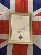 Bedfordshire Police Attestation. Framed Personalised Gift