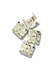20 PCs 8mm Square Clear Flatback Glass Swarovski Crystals Sew On
