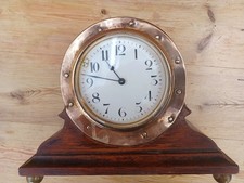 Old brass ship's clock, 5 inch