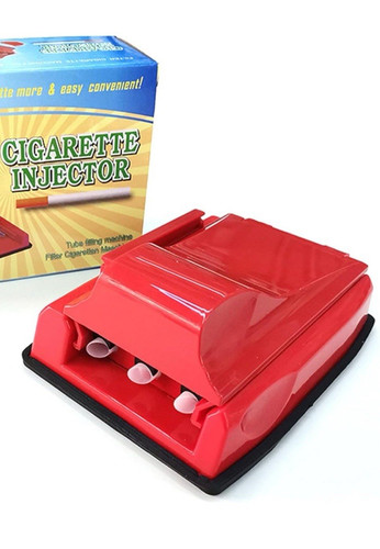 Red plastic cigarette injector - plastic,
