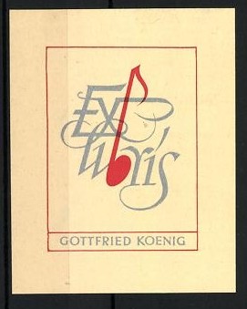 Exlibris gottfried koenig - exlibris,
