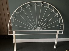 Vintage Retro Genuine 1970’s Half Moon Wrought Iron Metal Double Bed Headboard.