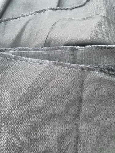 Metres black cotton canvas - 3,