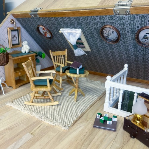 Dolls house large cream and - house,
