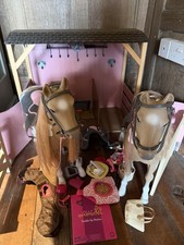 Our Generation Doll Horse Playset Stables and Two Horses with Accessories