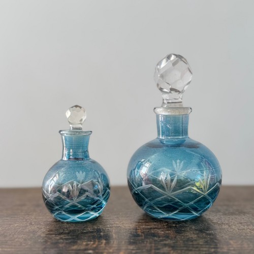 Pair vintage blue - vintage, glass