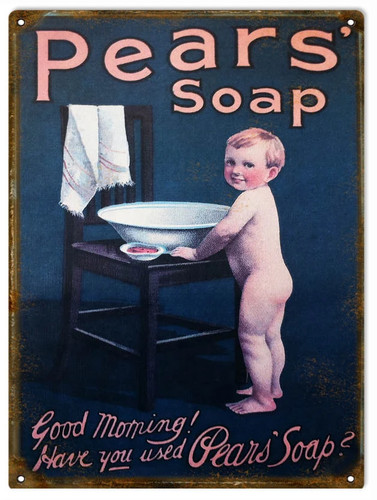 Vintage pears soap - pears, sign