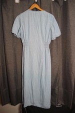 Light Blue Button-Front Midi
