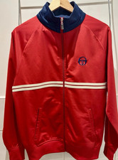 Sergio Tacchini Dallas Track Top Dark Red/Navy/Gardenia Size Large