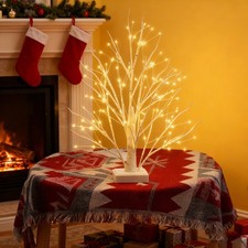 60cm 24 LED Warm White Birch