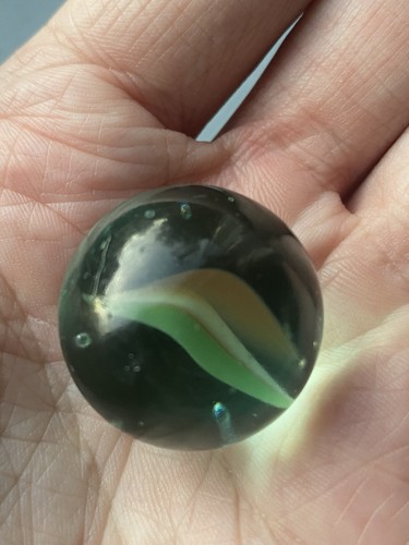 Antique glass marble 3cm - antique,