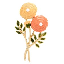 Ranunculus Brooch Enamel