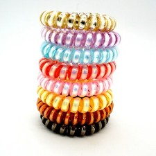 8 PCS Spiral Hair Ties Spiral