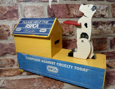 Vintage RSPCA Dog Charity Collection Donation Box Money Piggy Bank