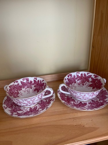 Coalport double handle cup and - double,