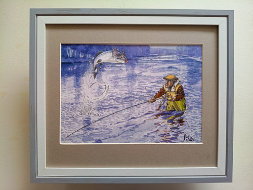 Loon fishing print yah - loon, boo