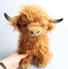 Toy Highland Cow 26Cm Brown Cuddly Soft Plush Stuffed Scottish Scotland Gift Kid