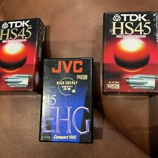 Video Camera Tapes   COMPACT VHS. X3 Tapes. New And Sealed TDK AND JVC