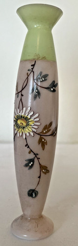 Victorian milk glass vase hand - milk,