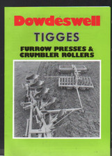 Dowdeswell "TIGGES" Furrow Presses & Crumbler Rollers Brochure Leaflet