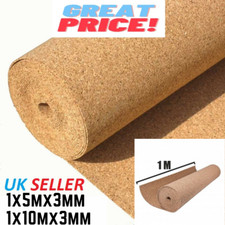 Cork Underlay Roll 3mm 1m x 5m - 1m x 10m Laminate Floor, Wooden Floor, Vinyl