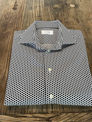 Eton black white polka - black, &
