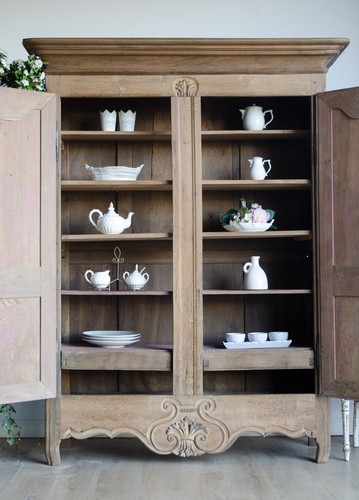 Antique french carved oak - carved,