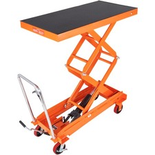 Uimoso Hydraulic Lift Table Cart 1760 lbs Manual Double Scissor Lift Table 59"