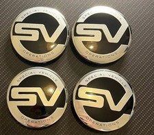 63mm SV Wheel Centre Caps Set of 4 – Special Vehicle Operations – Black/Silver 