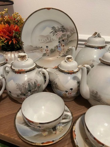 Vintage japanese style tea - style, set