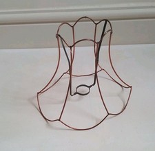 Small Vintage Original 1960s Copper Boudoir Lampshade Frame For A Table Lamp