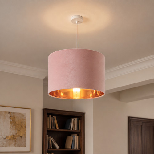 Blush pink velvet drum - 12",