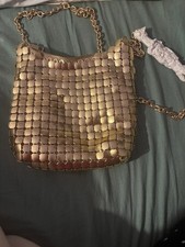 Zara Gold Chainmail/ Mesh Handbag