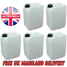 5 x 10 Litre Natural HDPE