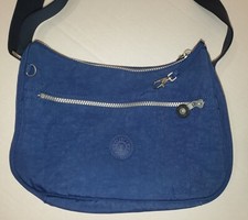 *Kipling*ABANU Dark Blue Nylon Crossbody●Medium Size Bag●No Charm●Washed&Clean●